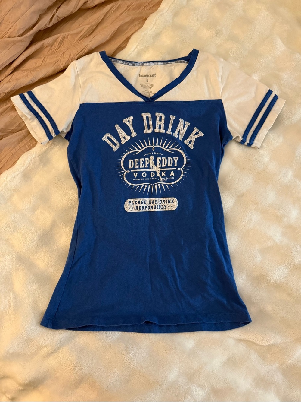 ⚡️ DEEP EDDY VODKA "DAY DRINK" VARSITY TEE ⚡️